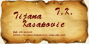 Tijana Kasapović vizit kartica